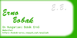 erno bobak business card